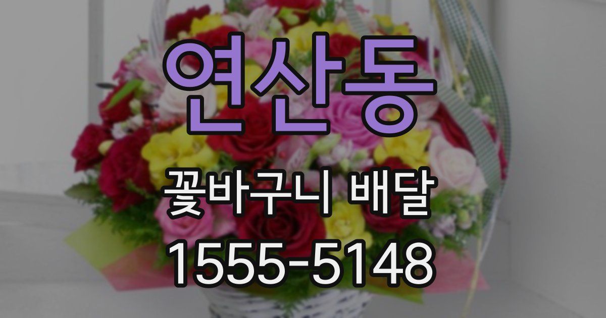 연산동 꽃바구니 배달