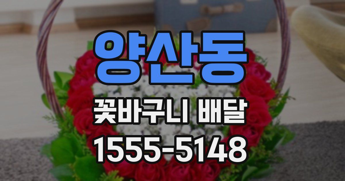 양산동 꽃바구니 배달