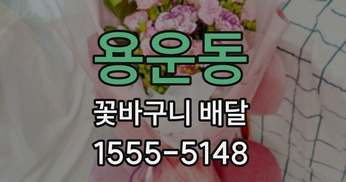용운동 꽃바구니 배달