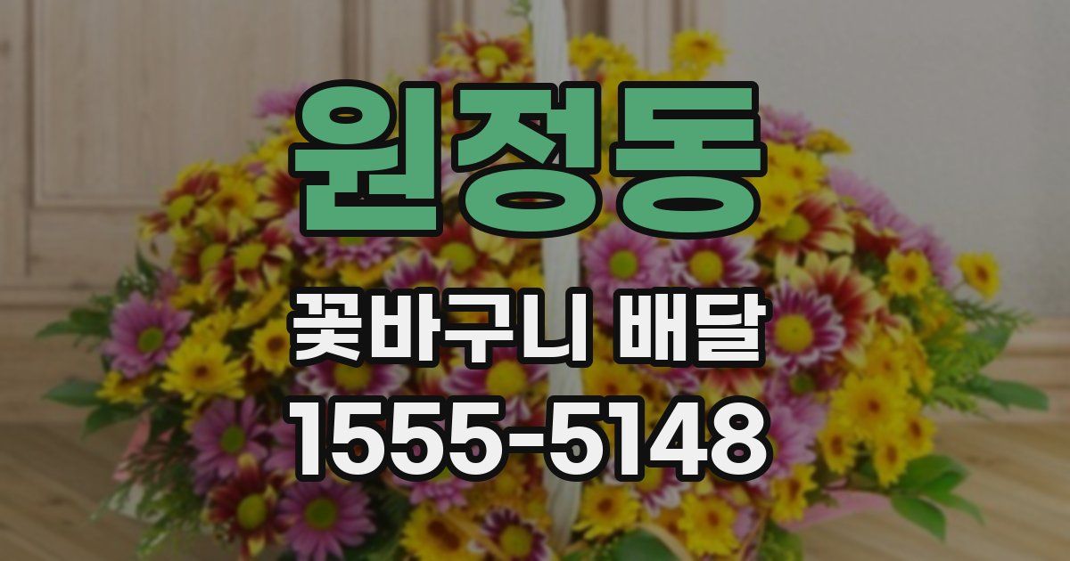 원정동 꽃바구니 배달
