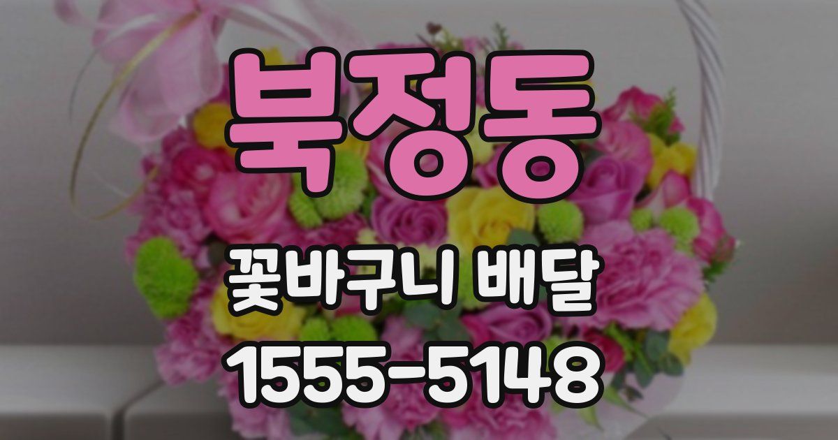 북정동 꽃바구니 배달