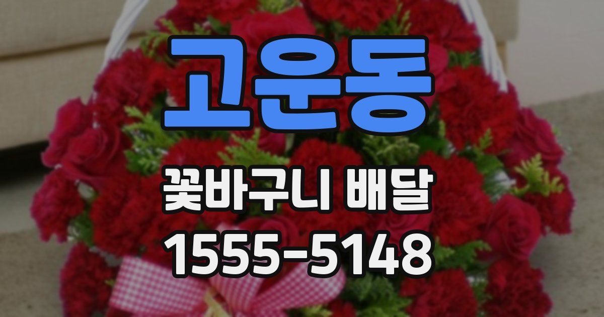 고운동 꽃바구니 배달