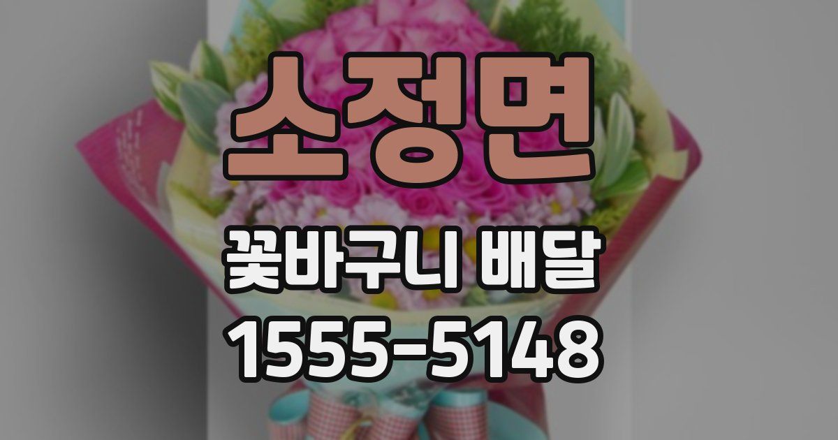 소정면 꽃바구니 배달