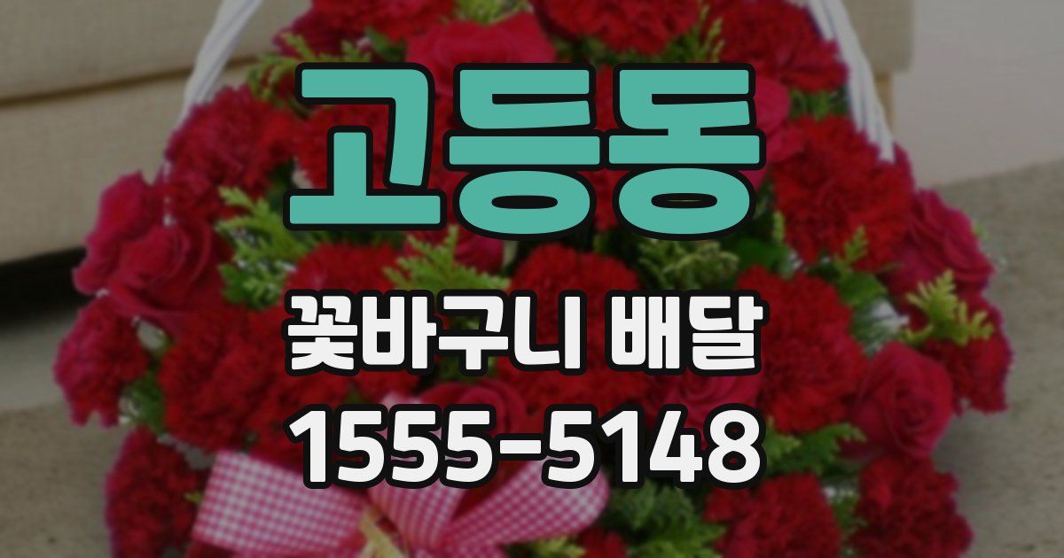 고등동 꽃바구니 배달