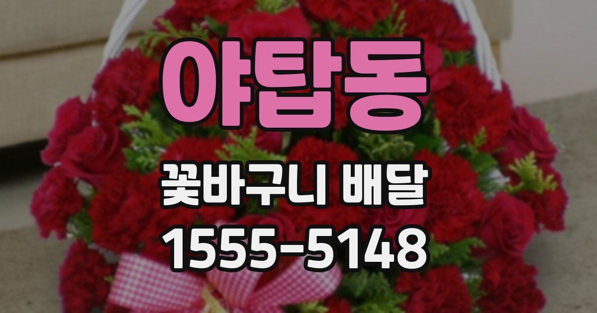 야탑동 꽃바구니 배달