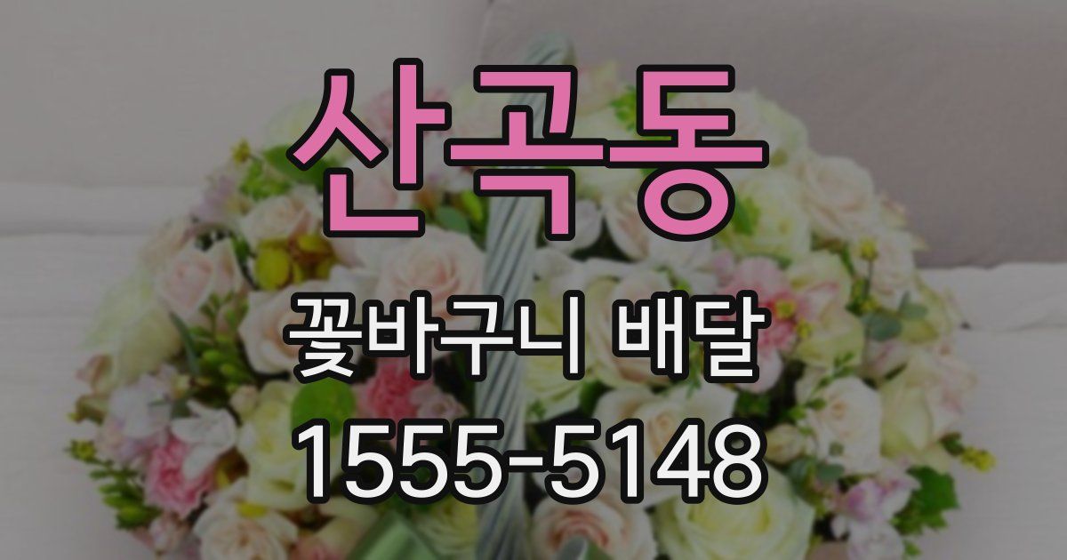 산곡동 꽃바구니 배달