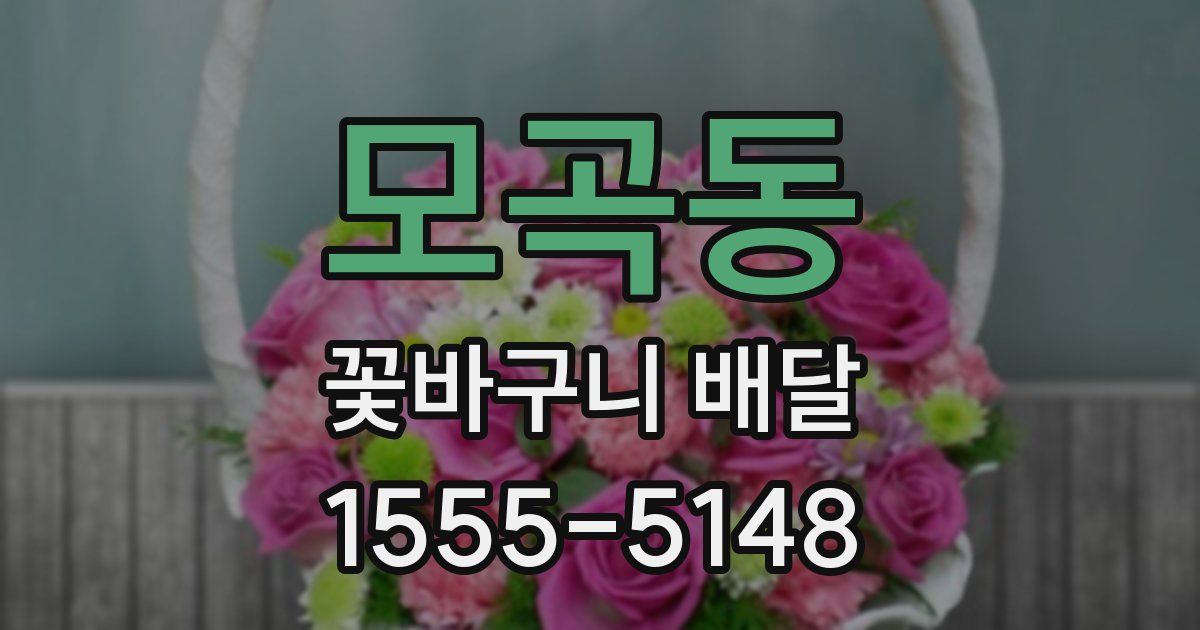 모곡동 꽃바구니 배달