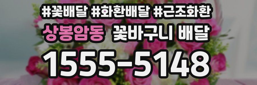 상봉암동 꽃바구니 배달
