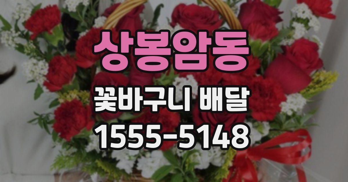 상봉암동 꽃바구니 배달