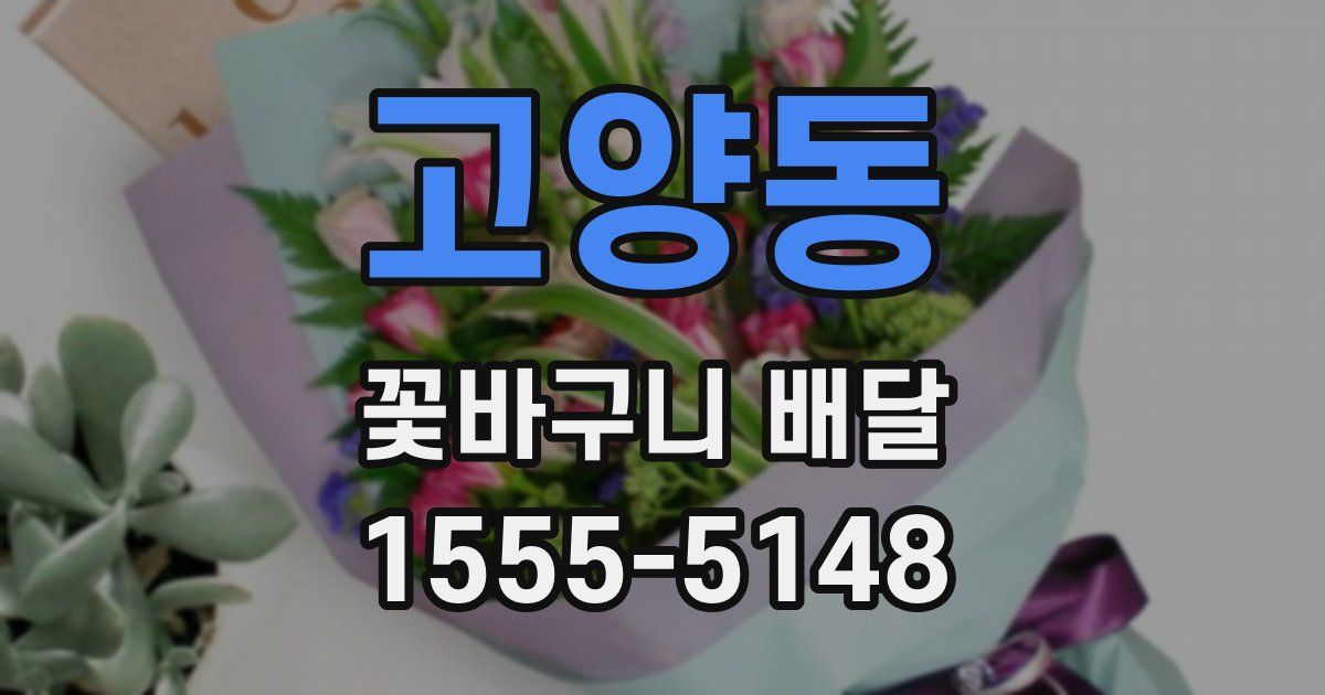 고양동 꽃바구니 배달