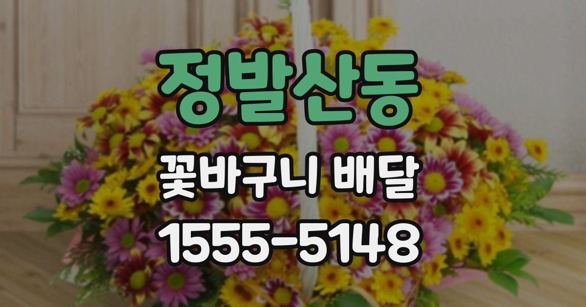 정발산동 꽃바구니 배달