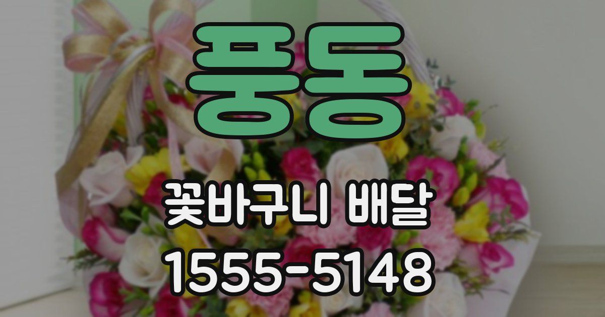 풍동 꽃바구니 배달
