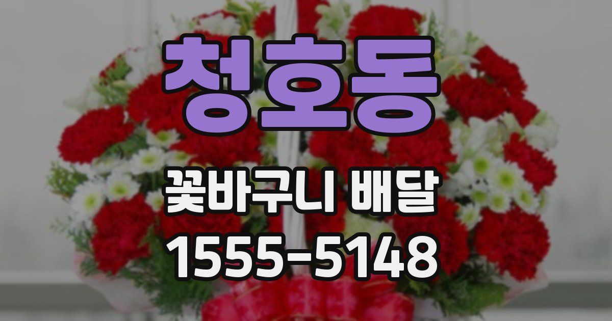 청호동 꽃바구니 배달