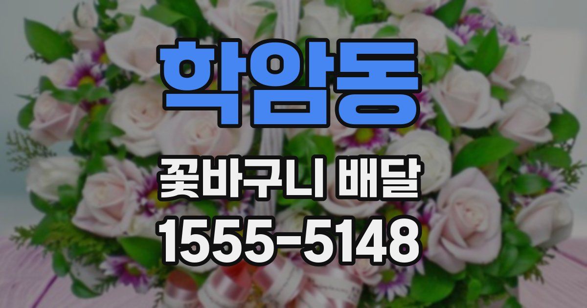 학암동 꽃바구니 배달
