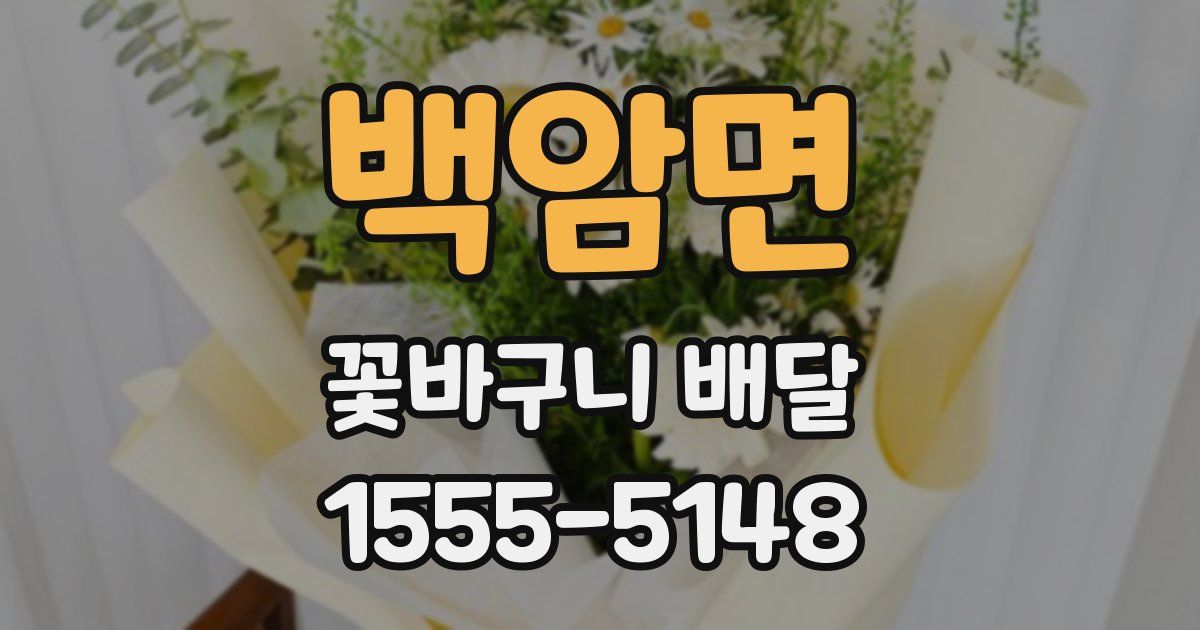 백암면 꽃바구니 배달