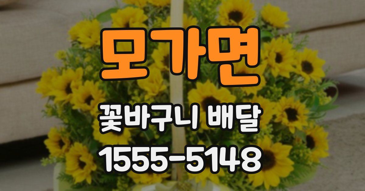 모가면 꽃바구니 배달