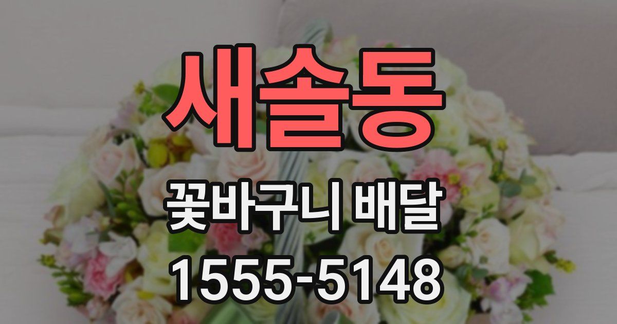 새솔동 꽃바구니 배달