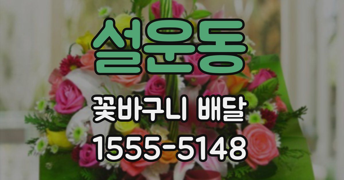 설운동 꽃바구니 배달