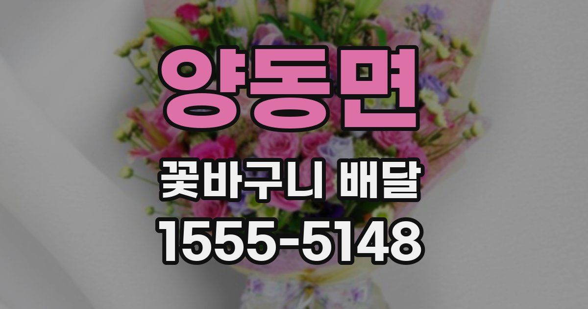 양동면 꽃바구니 배달