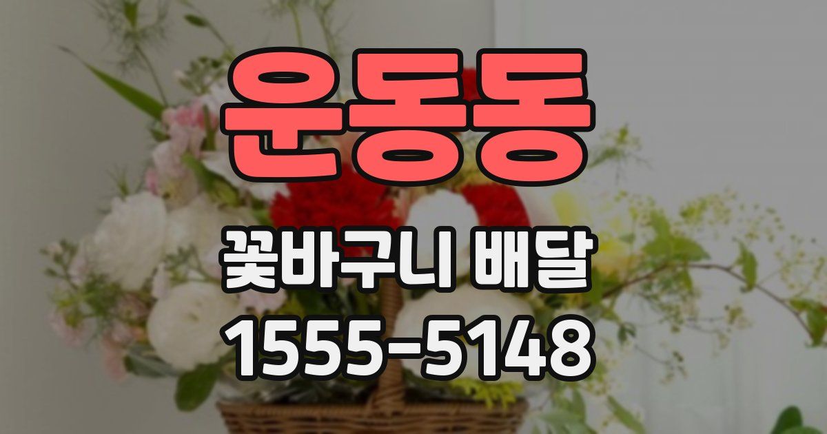 운동동 꽃바구니 배달