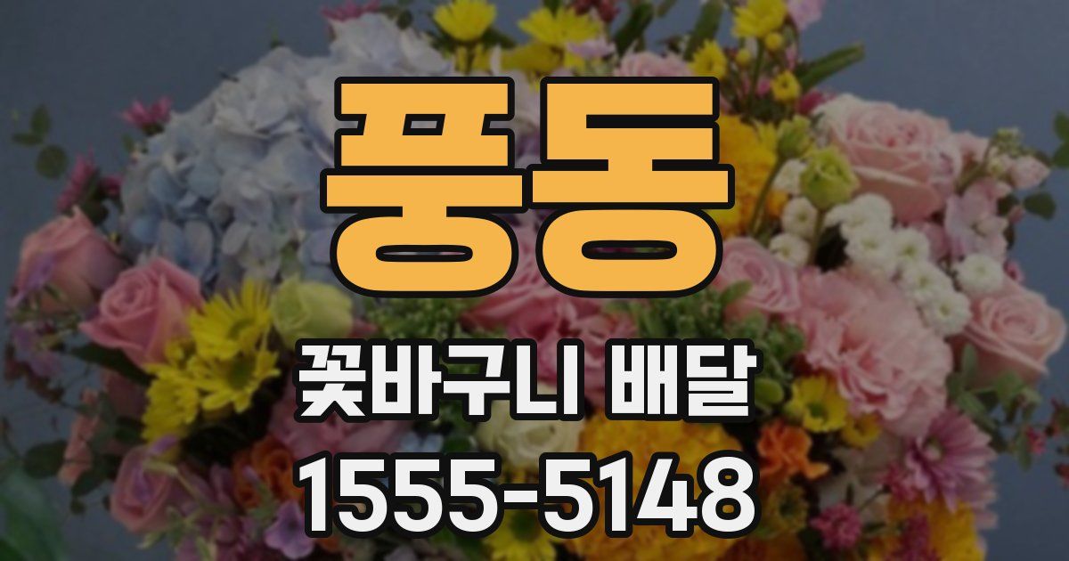 풍동 꽃바구니 배달