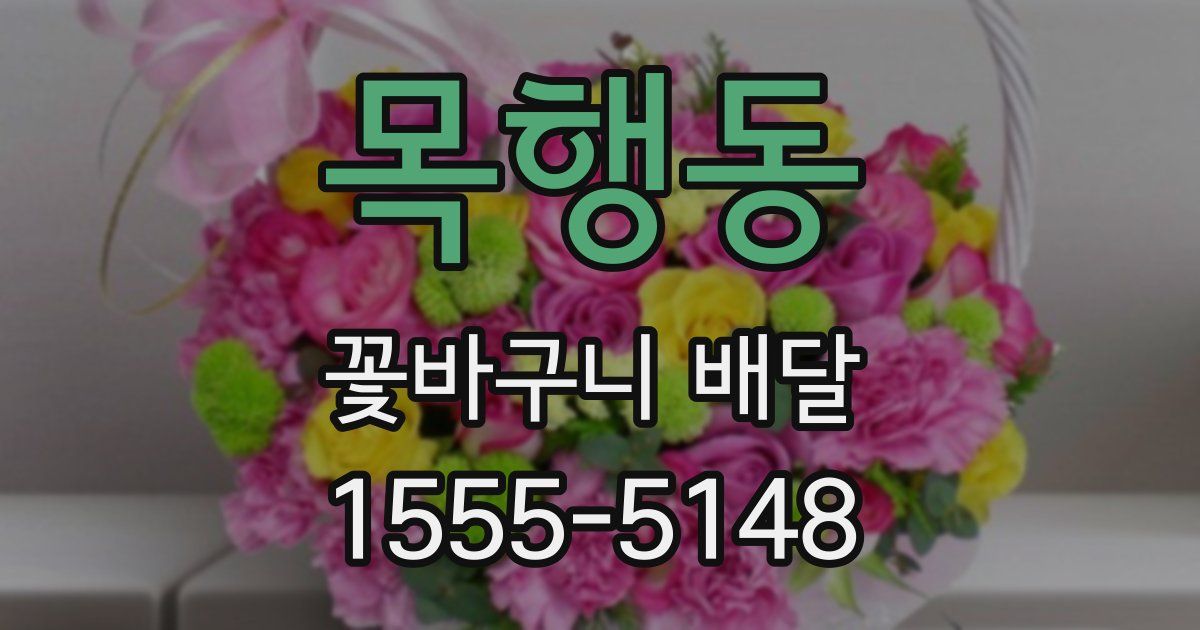 목행동 꽃바구니 배달