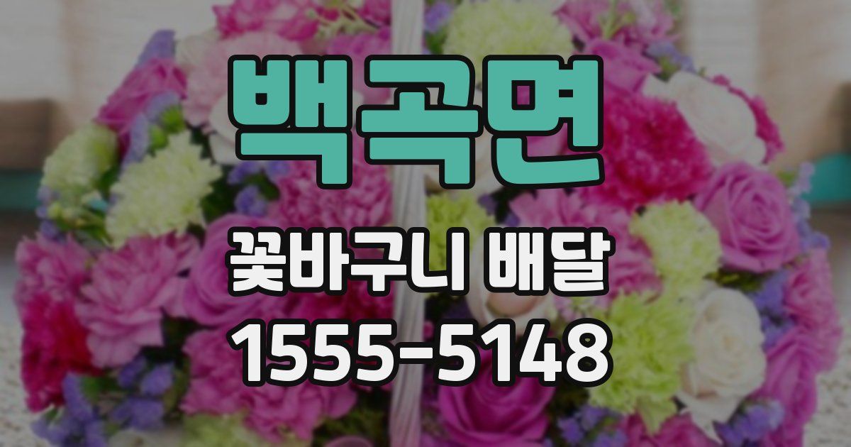 백곡면 꽃바구니 배달