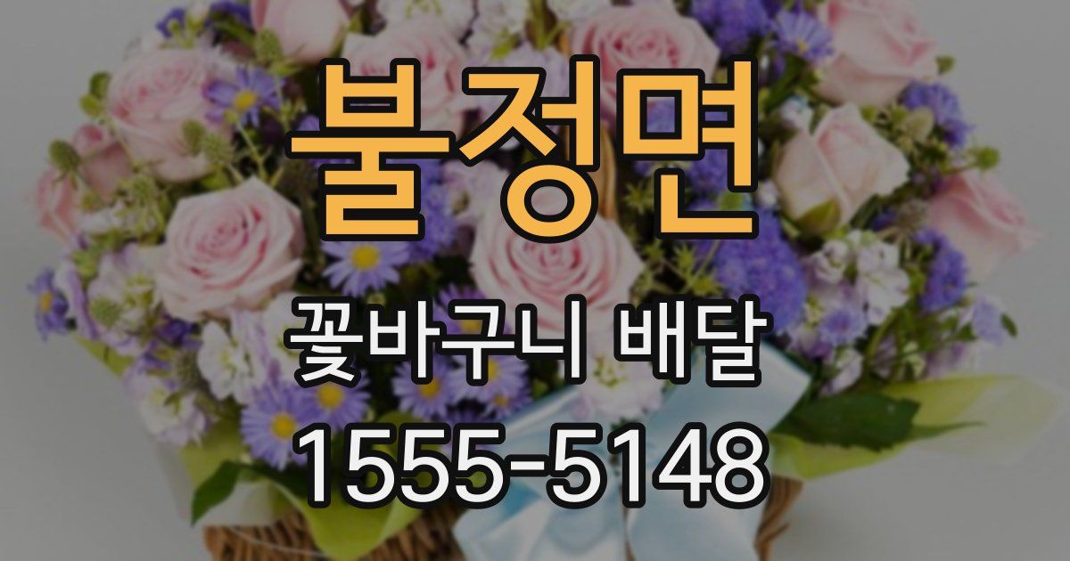 불정면 꽃바구니 배달