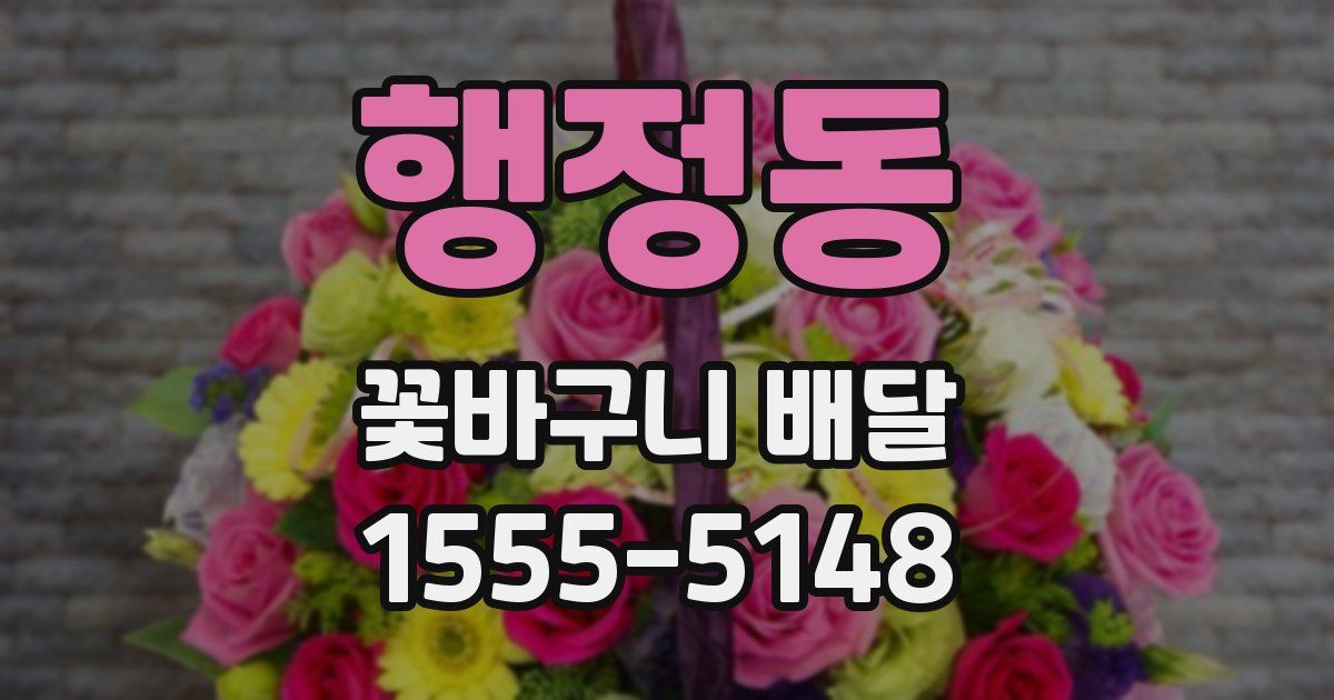 행정동 꽃바구니 배달