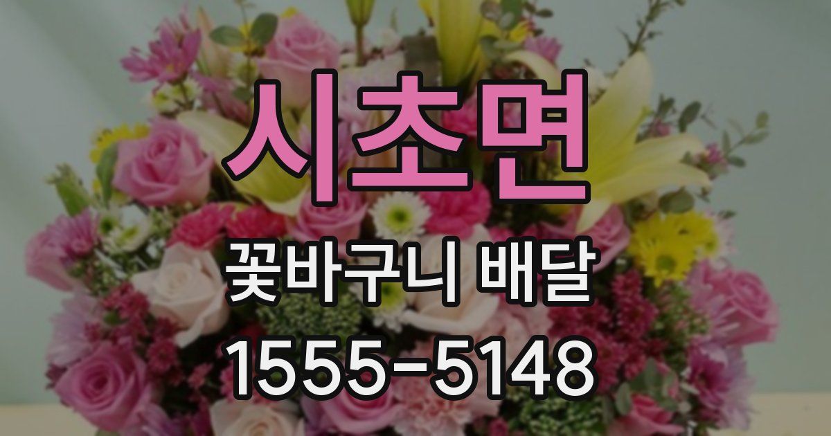 시초면 꽃바구니 배달