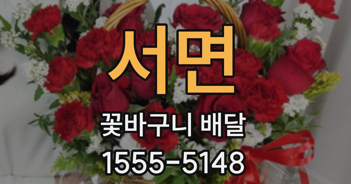 서면 꽃바구니 배달
