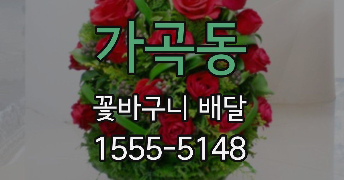 가곡동 꽃바구니 배달