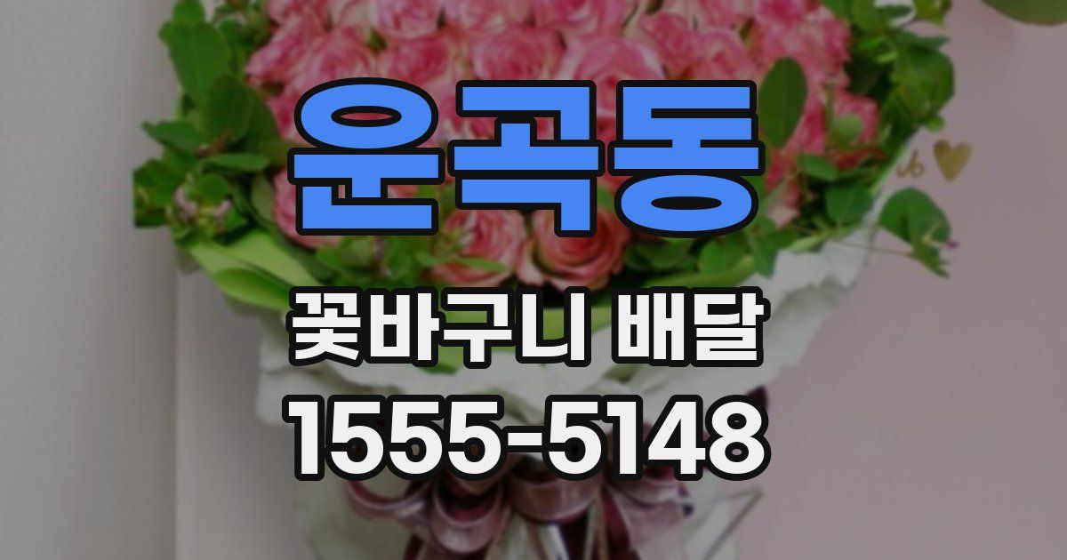 운곡동 꽃바구니 배달