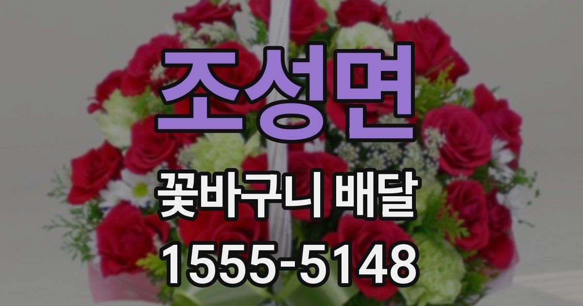 조성면 꽃바구니 배달