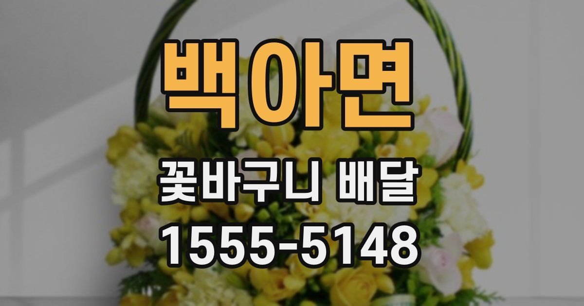 백아면 꽃바구니 배달