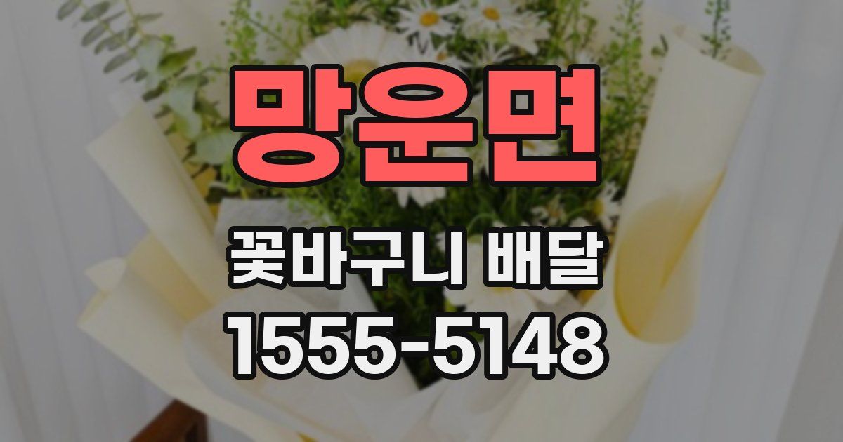 망운면 꽃바구니 배달