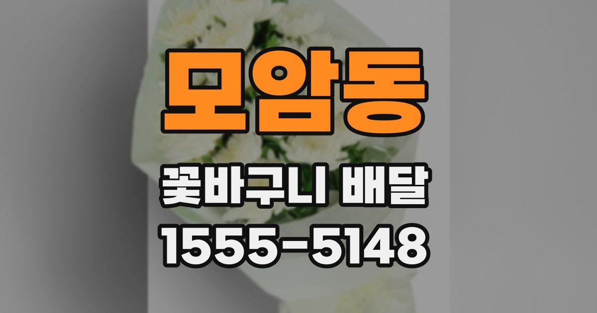 모암동 꽃바구니 배달