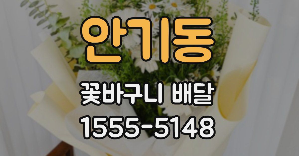 안기동 꽃바구니 배달