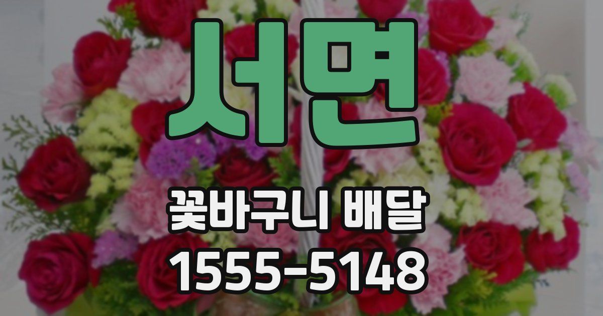 서면 꽃바구니 배달