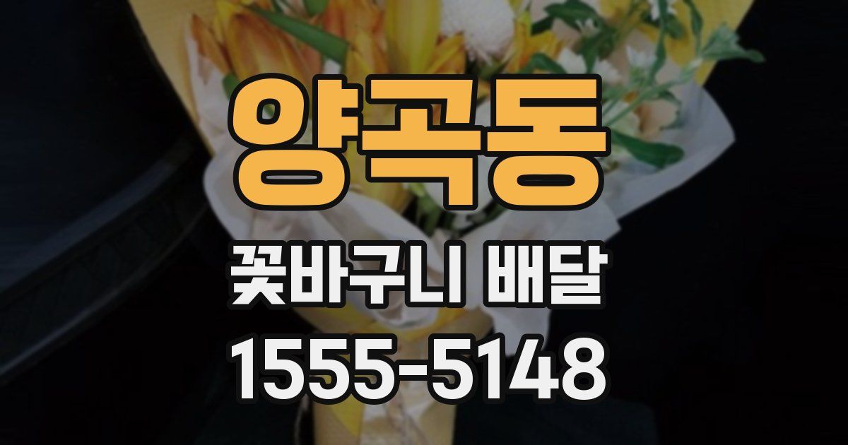 양곡동 꽃바구니 배달