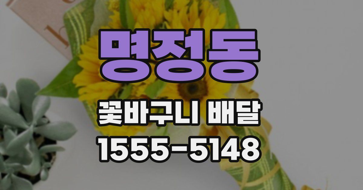명정동 꽃바구니 배달