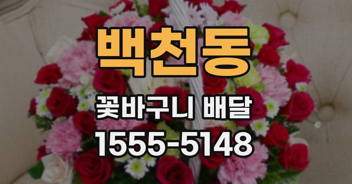 백천동 꽃바구니 배달