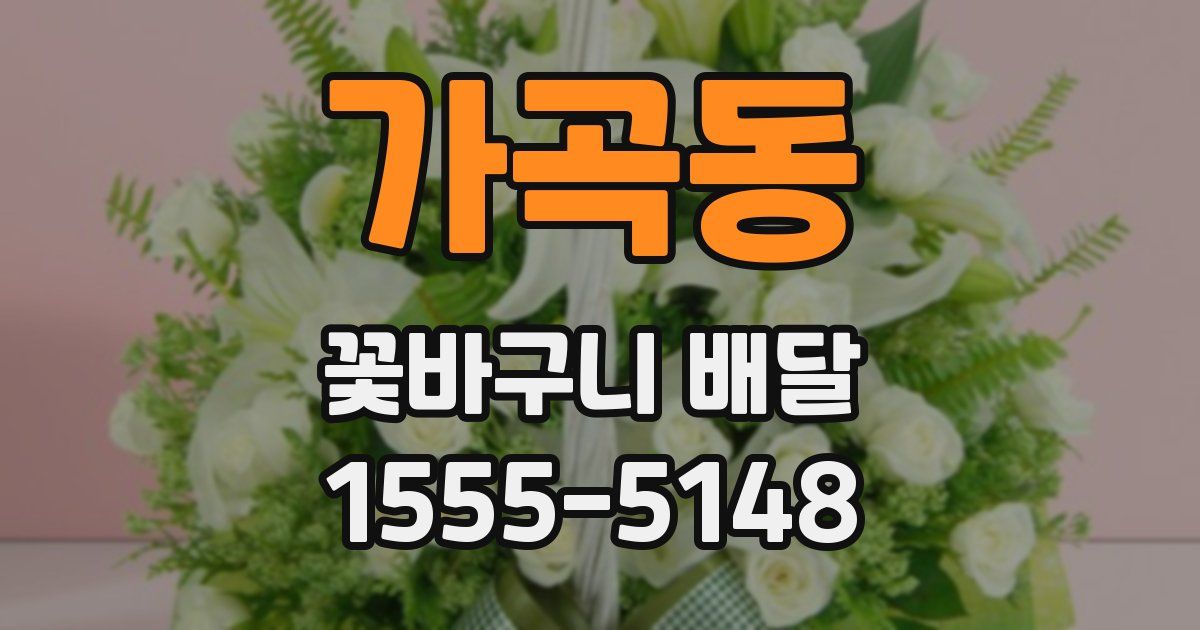 가곡동 꽃바구니 배달
