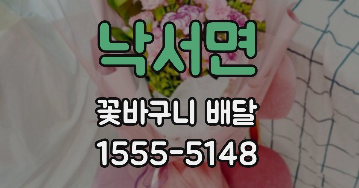 낙서면 꽃바구니 배달
