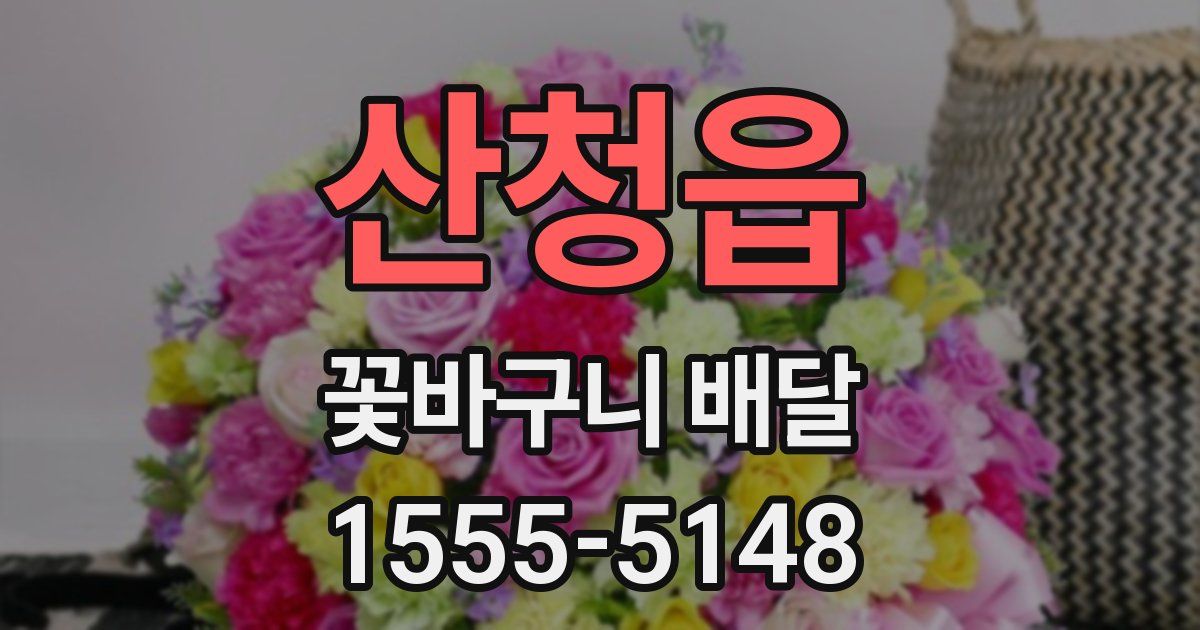 산청읍 꽃바구니 배달