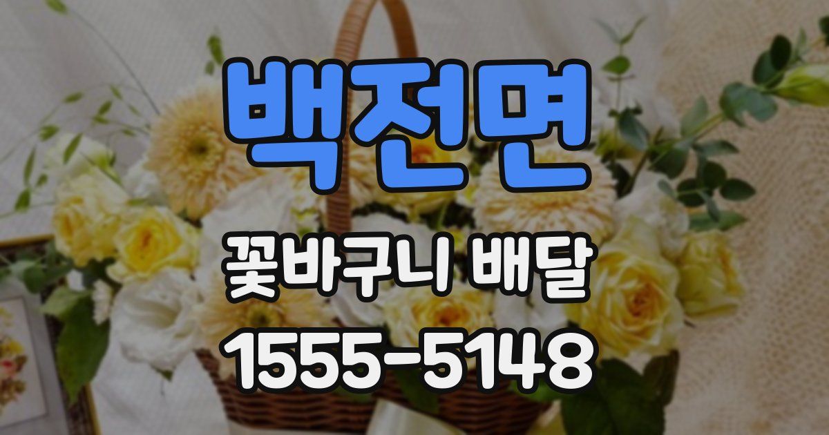 백전면 꽃바구니 배달
