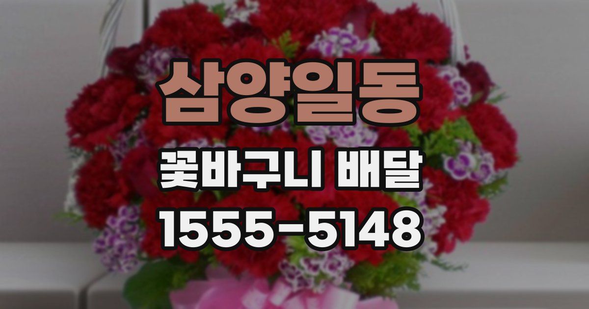 삼양일동 꽃바구니 배달
