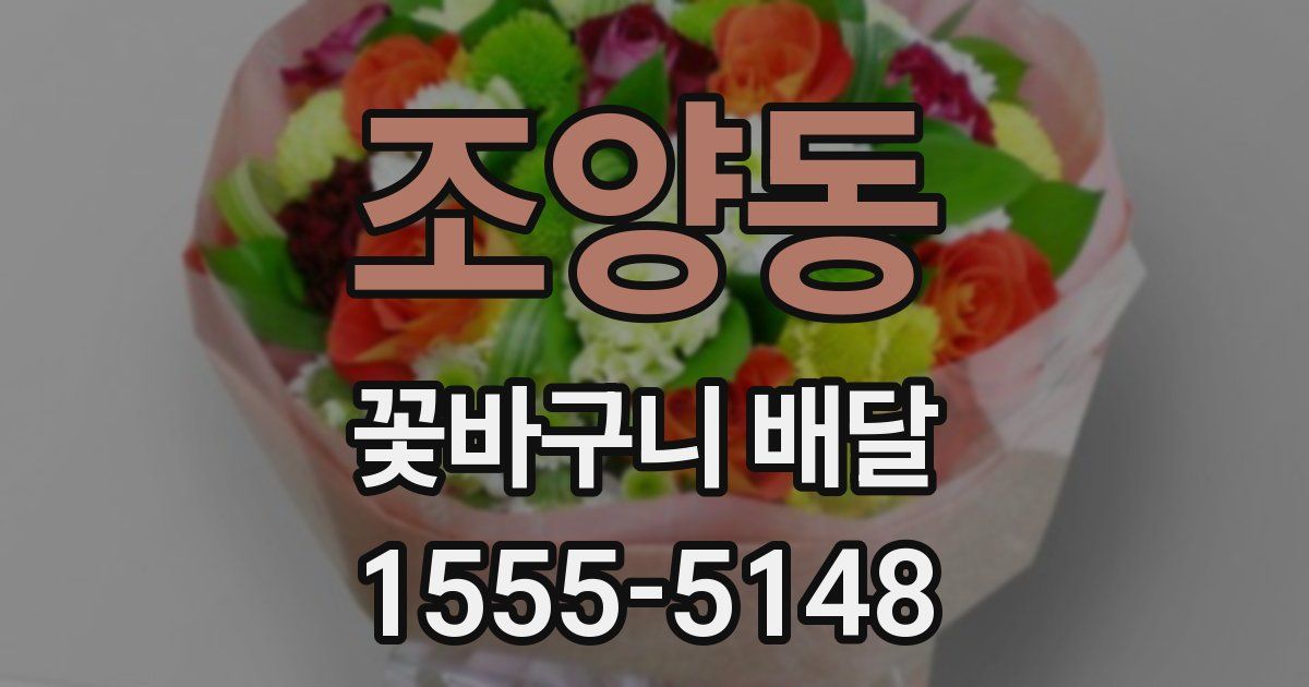조양동 꽃바구니 배달
