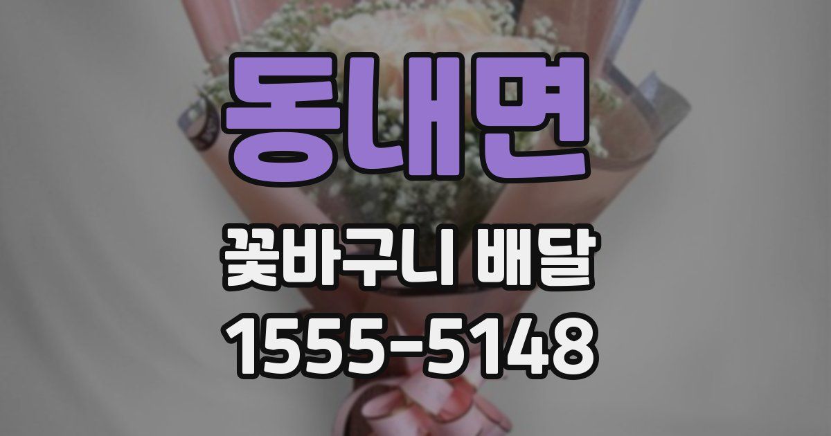 동내면 꽃바구니 배달