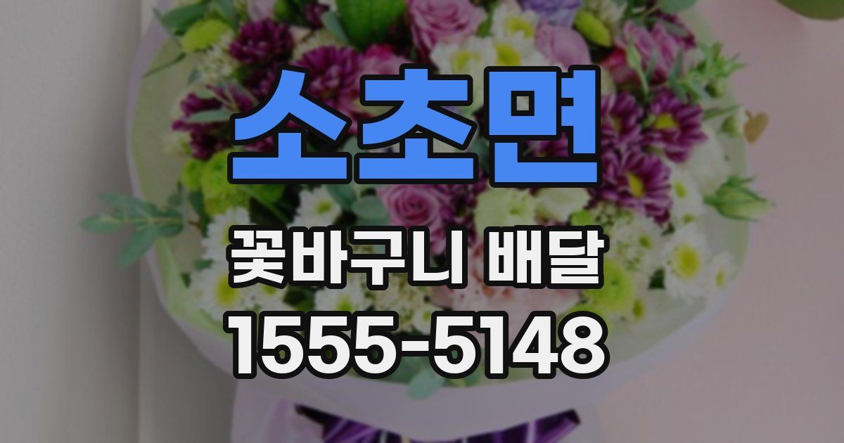 소초면 꽃바구니 배달